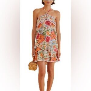 FARM Rio Bloom Garden Halter Dress